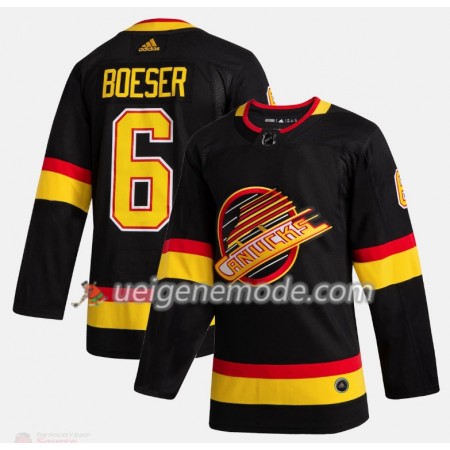 Herren Eishockey Vancouver Canucks Trikot Brock Boeser 6 Flying Skate Adidas 2019-2020 Schwarz Authentic